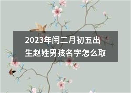 2023年閏二月初五出生趙姓男孩名字怎么取